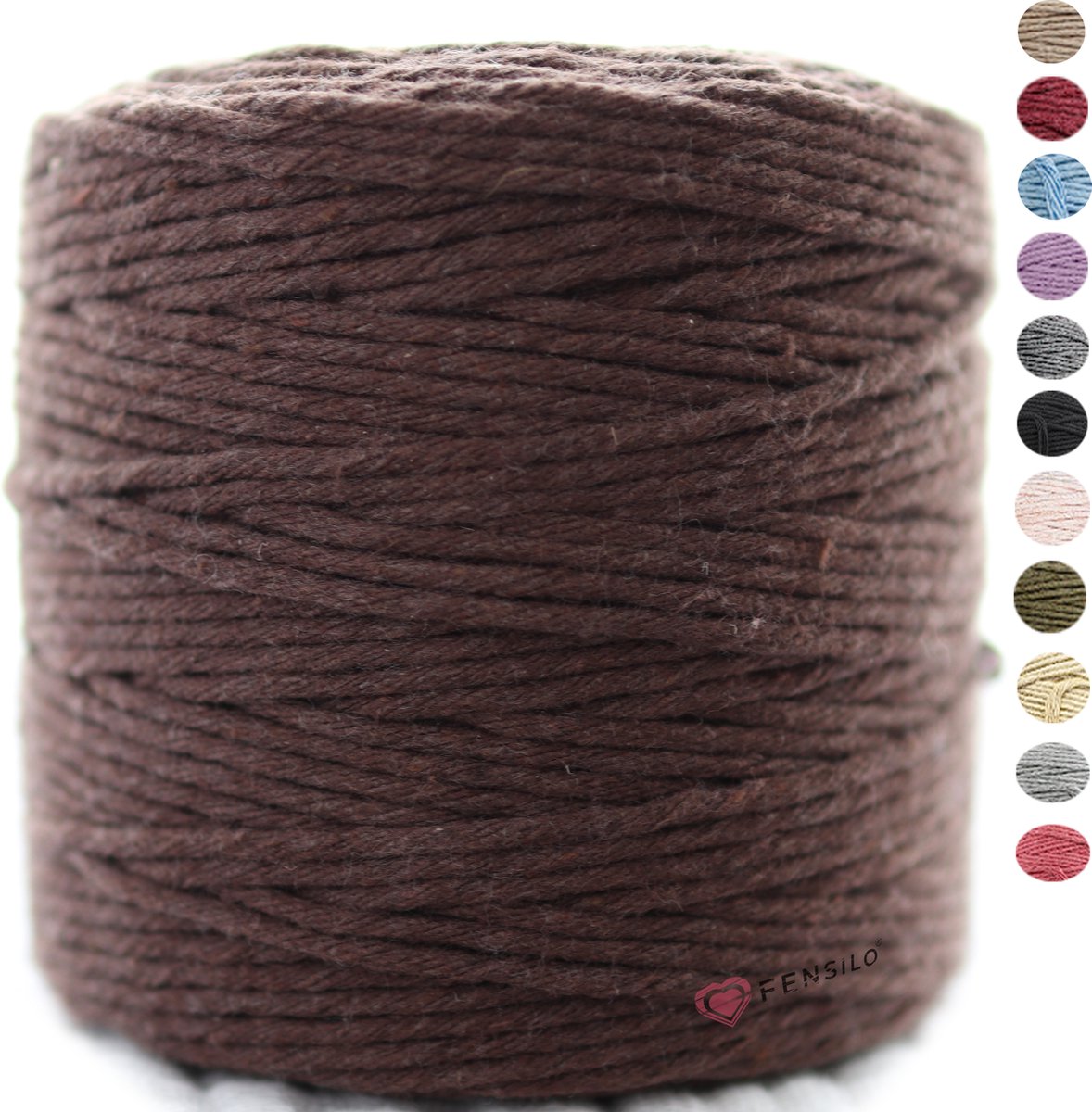 3mm x 200m BRUIN macramé katoenen koord Macrame Touw|kleuren om mee te knutselen|Garen voor Wandkleed en Plantenhanger Zelf Maken|Dromenvanger||engel van macramé